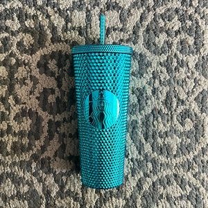 Starbucks Chrome Blue Summer 2023 24 oz Limited Edition Studded Tumbler